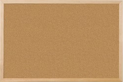 Q-CONNECT tableau en liège, avec cadre en bois, 90 x 60 cm