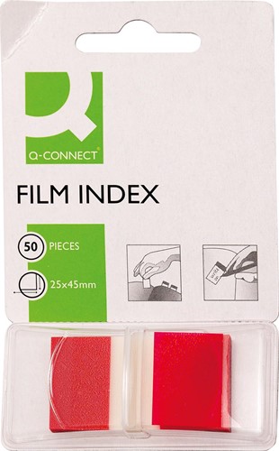 Q-CONNECT index, ft 25 x 45 mm, 50 onglets, rouge