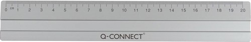 Q-CONNECT meetlat, aluminium, 20 cm, in ophangetui