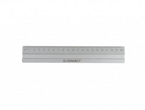 Q-CONNECT meetlat, aluminium, 20 cm, in ophangetui-2