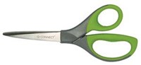Q-CONNECT schaar Premium, ft 21 cm, rechts en links, scherpe punt, RVS, grijs/groen, blister van 1 stuk-2