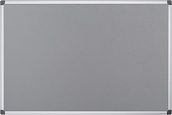 Q-CONNECT tableau de textile avec cadre en aluminium 60 x 45 cm gris