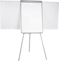 Q-CONNECT tableau de conférence, ft 70 x 100 cm, avec bras extensibles, en acier, magnétique, trépied