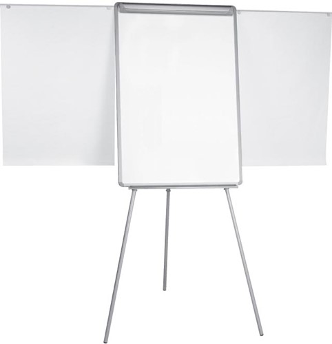 Q-CONNECT tableau de conférence, ft 70 x 100 cm, avec bras extensibles, en acier, magnétique, trépied
