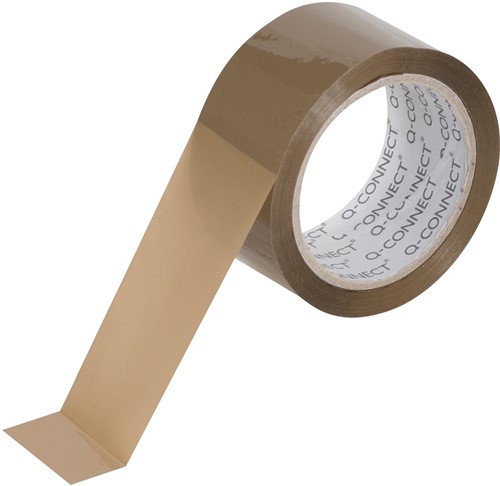 Q-CONNECT ruban d'emballage silencieux, ft 50 x 66 m, brun, paquet de 6 rouleaux
