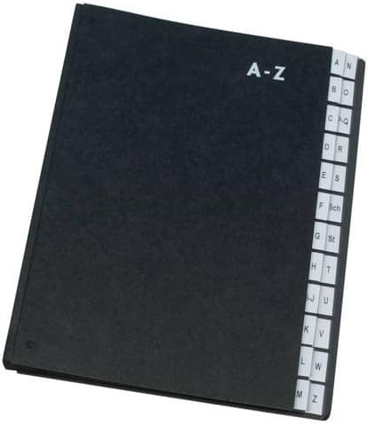 Q-CONNECT trieur, carton, ft A4, 24 compartiments, noir