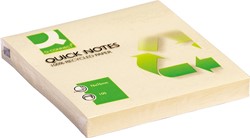 Q-CONNECT Quick Notes Recycled, ft 76 x 76 mm, 100 feuilles, jaune