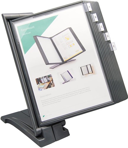 Q-CONNECT support de bureau Quickfind avec 10 pochettes