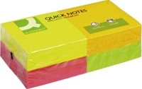Q-CONNECT Quick Notes, ft 76 x 76 mm, 80 feuilles, paquet de 12 blocs en 4 couleurs néon-2