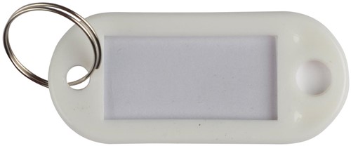Q-CONNECT porte-clés, paquet de 10 pièces, blanc