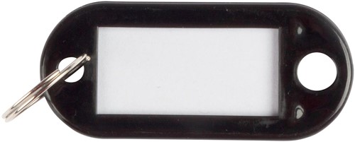 Q-CONNECT porte-clés, paquet de 10 pièces, noir