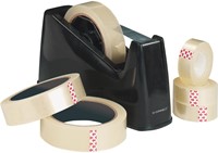 Q-CONNECT plakbandafroller, voor rollen van 25 x 33 m of 25 x 66 m, zwart-3