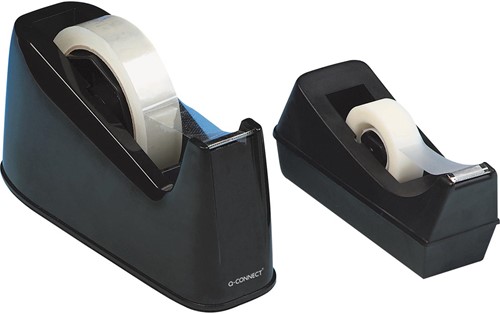 Q-CONNECT plakbandafroller, voor rollen van 25 x 33 m of 25 x 66 m, zwart-3
