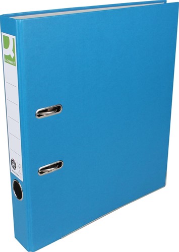 Q-CONNECT classeur, pour ft A4, en carton recouvert de Plastique Recycolor, dos de 5 cm, bleu