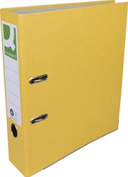 Q-CONNECT classeur, pour ft A4, en carton recouvert de Plastique Recycolor, dos de 8 cm, jaune