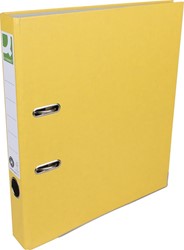 Q-CONNECT classeur, pour ft A4, en carton recouvert de Plastique Recycolor, dos de 5 cm, jaune