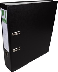 Q-CONNECT classeur, pour ft A4, en carton recouvert de PP, avec bord de protection, dos de 8 cm, noir