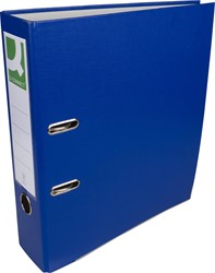 Q-CONNECT classeur, pour ft A4, en carton recouvert de PP, avec bord de protection, dos de 8 cm, bleu