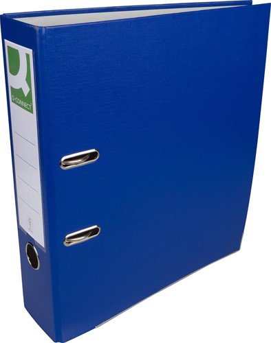 Q-CONNECT ordner, voor ft A4, uit PP en papier, met beschermrand, rug van 8 cm, blauw