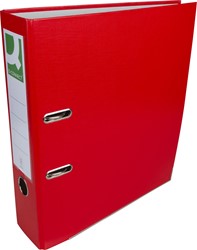 Q-CONNECT classeur, pour ft A4, en carton recouvert de PP, avec bord de protection, dos de 8 cm, rouge