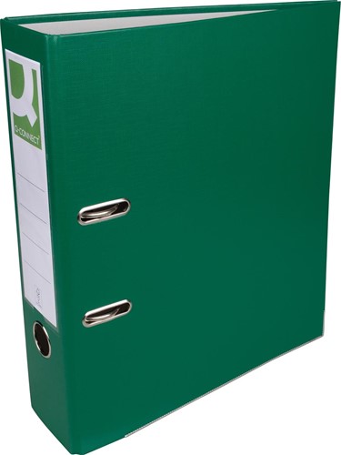 Q-CONNECT ordner, voor ft A4, uit PP en papier, met beschermrand, rug van 8 cm, groen