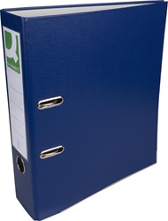 Q-CONNECT classeur, pour ft A4, en carton recouvert de PP, avec bord de protection, dos de 8 cm, bleu fon