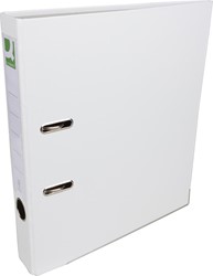 Q-CONNECT classeur, pour ft A4, en carton recouvert de PP, avec bord de protection, dos de 5 cm, blanc