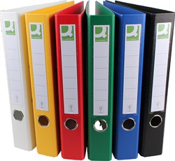 Q-CONNECT ordner, voor ft A4, volledig uit PP, rug van 5 cm, geassorteerde kleuren