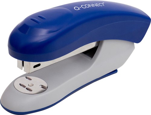 Q-CONNECT agrafeuse, plastique, half strip, 20 feuilles, bleu