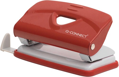 Q-CONNECT Light Duty perforateur, métal, 10 feuilles, rouge