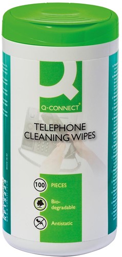Q-CONNECT lingettes pour téléphones de 100 lingettes