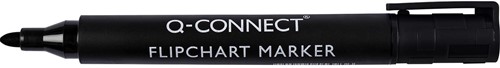 Q-CONNECT marqueurs pour tableaux de conférence, 2-3 mm, pointe ronde, avec clip, noir