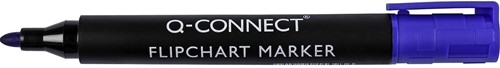 Q-CONNECT flipchartmarker, 2-3 mm, ronde punt, met clip, blauw