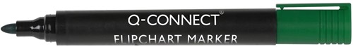 Q-CONNECT flipchartmarker, 2-3 mm, ronde punt, met clip, groen