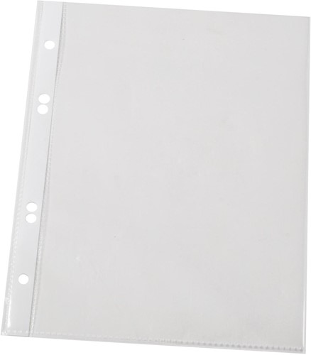 Q-CONNECT pochette perforée A5 portrait perforation 4 trous lisse 100 microns paquet de 100 pièces