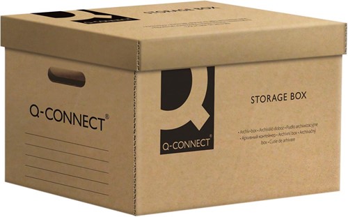 Q-CONNECT conteneur à archives, avec couvercle, format 51 ,5 x 30,5 x 35 cm, gris