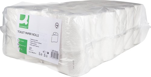 Q-CONNECT papier toilette, 2 plis, 200 feuilles, paquet de 12 x 4 rouleaux