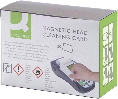 Q-CONNECT carte de nettoyage, pour lecteurs de cartes, paquet de 20 pièces