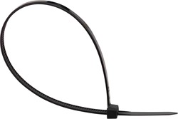 Q-CONNECT kabelbinder, ft 200 x 3,6 mm, pak van 100 stuks, zwart