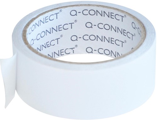Q-CONNECT ruban adhésif en vinyle, double face, 38 mm x 10 m, 90 microns, transparent