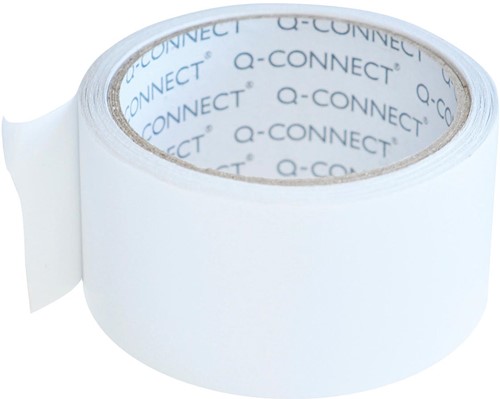 Q-CONNECT ruban adhésif en vinyle, double face, 50 mm x 10 m, 90 microns, transparent