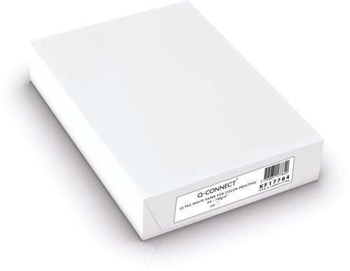 Q-CONNECT papier présentation, ultra blanc, ft A4, 100 g, paquet de 500 feuilles, blanc