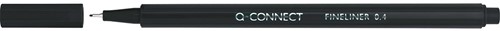 Q-CONNECT fineliner, 0,4 mm, driehoekig, zwart
