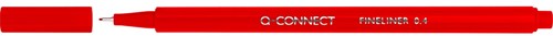 Q-CONNECT fineliner, 0,4 mm, driehoekig, rood
