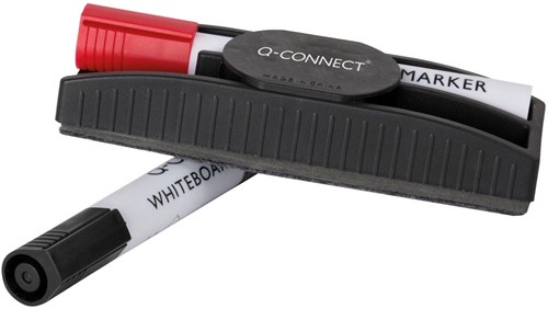 Q-CONNECT brosse effaçeur, magnétique, pour tableau blanc, avec 2 marqueurs