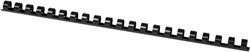 Q-CONNECT bindrug 12mm 21 rings 100 stuks zwart