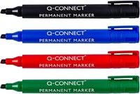 Q-CONNECT marqueur permanent, 2-5 mm, pointe biseautée, couleurs assorties, étui de 4 pièces-2