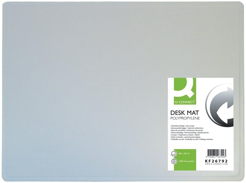 Q-CONNECT onderlegger, ft 53 x 40 cm, transparant