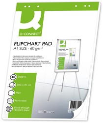 Q-CONNECT papier pour tableau de conférence, 58,5 x 81 cm, 60 g/m², uni, 40 feuilles