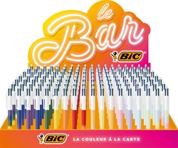 KIT BIC: Colours BAR stylo bille 4 couleurs, présentoir avec contenu